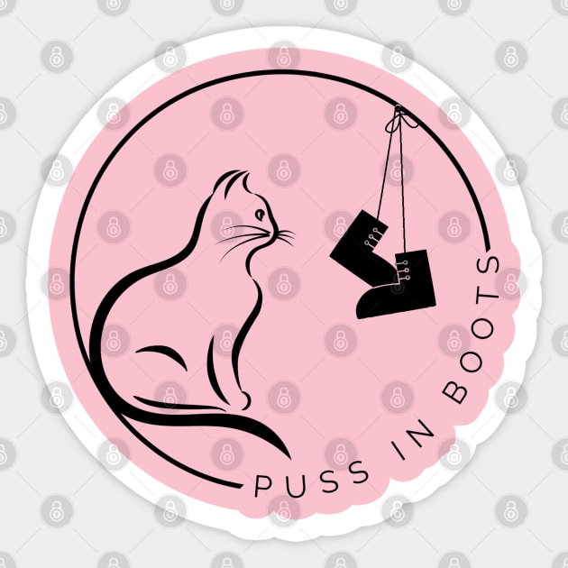 Puss In Boots logo Sticker by Micapox